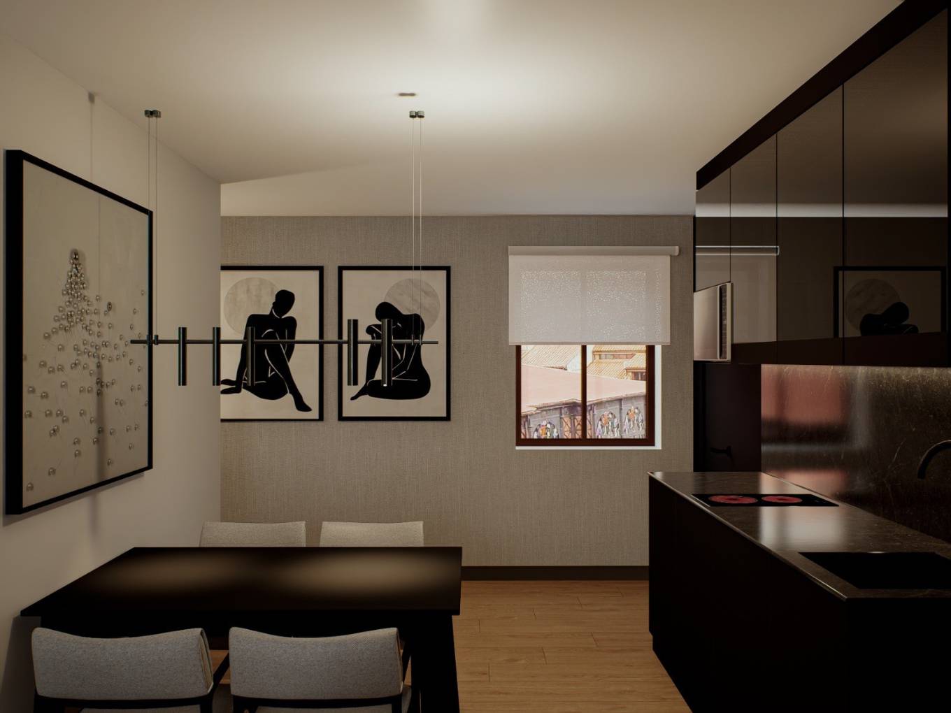 cocina con cuadros ando boutique